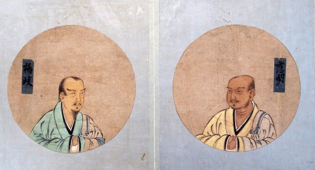 伝東福寺明兆殿司筆二十八祖円相図（7の19）