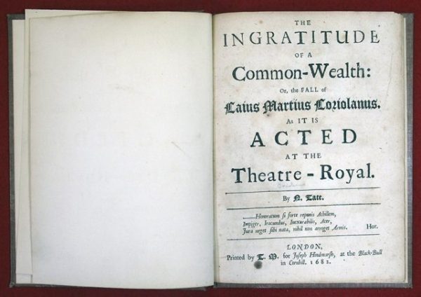 シェイクスピア初演本コリオレイナス（01-211／25229）