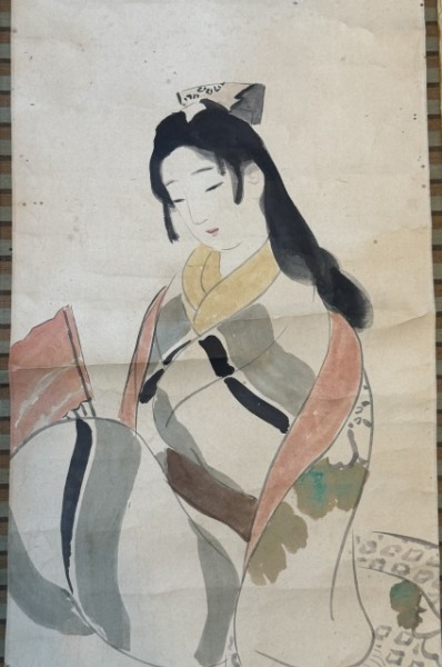 池田蕉園肉筆元禄美人（7の186）01